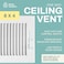 Home Intuition Ceiling Register Air Vent Covers for Home Ceiling or Wall 8X4 Inch Duct Opening 1Way White Grille Register Cover with Adjustable Damper for HVAC Heat and Cold Air Conditioner