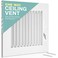 Home Intuition Ceiling Register Air Vent Covers for Home Ceiling or Wall 8X4 Inch Duct Opening 1Way White Grille Register Cover with Adjustable Damper for HVAC Heat and Cold Air Conditioner