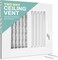 Home Intuition Ceiling Register Air Vent Covers for Home Ceiling or Wall 8X4 Inch Duct Opening 2Way White Grille Register Cover with Adjustable Damper for HVAC Heat and Cold Air Conditioner