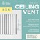 Home Intuition Ceiling Register Air Vent Covers for Home Ceiling or Wall 8X4 Inch Duct Opening 2Way White Grille Register Cover with Adjustable Damper for HVAC Heat and Cold Air Conditioner