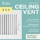 Home Intuition Ceiling Register Air Vent Covers for Home Ceiling or Wall 8X4 Inch Duct Opening 2Way White Grille Register Cover with Adjustable Damper for HVAC Heat and Cold Air Conditioner