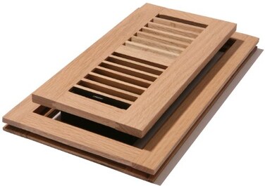 Decor Grates WLF412U Floor Register Single Unfished Oak