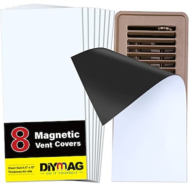 DIYMAG 8Pack Strong Magnetic Vent Covers DecorativeVents Cover for Floor Standard Air Registers 55 x 12 for Floors Wall and Ceiling Register Homes and RV HVAC