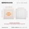 ECOPRO VENT 10 x 10 Inch Opening Measurement White Square Air Vent Cover Grille with Protective Mesh Plastic Register Cover Indoor Outdoor Soffit Vent Cover 12 x 12 Inch Outer Measurement
