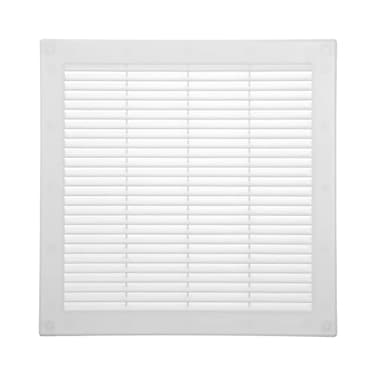 ECOPRO VENT 10 x 10 Inch Opening Measurement White Square Air Vent Cover Grille with Protective Mesh Plastic Register Cover Indoor Outdoor Soffit Vent Cover 12 x 12 Inch Outer Measurement