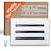 FA-STAR FASTAR Clean Modern AC Vent Cover 10 x 6 Duct Opening Cutout Decorative White Air Vent Standard Linear Slot Diffuser Register Grille for Ceiling Walls Floors All Aluminium
