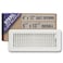 Handua Fits 4x12 and 12x4 Duct Opening Floor Register with Louvered Design by Heavy Duty Walkable Design with Damper Floor Vent Grille Easy to Adjust Air Supply Lever Off White