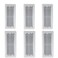 Hartford Ventilation 4 x 10 Floor Vent Covers White 6 Pack Heavy Duty Walkable Floor Registers Easy Adjust Air Vent Deflector Vent Covers for Home Reinforced BendProof Weld