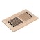 Homewell Oak Floor Register Flush Mount 6x14 Inch with Damper Unfinished