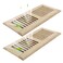 Howeall 2PC 4x10 Inch White Oak Wood Floor Register Vents Cover Drop in Register with Damper Wooden Vents Covers for Home Floor Unfinished White Oak