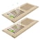 Howeall 2PC 4x10 Inch White Oak Wood Floor Register Vents Cover Drop in Register with Damper Wooden Vents Covers for Home Floor Unfinished White Oak