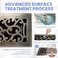 Howeall 4x10 Inches Heavy Duty Walkable Floor Register Easy Adjust Air Supply Lever Decorative Floor Vent Covers Savannah Design Vent Covers for Home Antique Brass