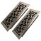 Howeall 4x10 Inches Heavy Duty Walkable Floor Register Easy Adjust Air Supply Lever Decorative Floor Vent Covers Savannah Design Vent Covers for Home Antique Brass