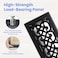 Howeall 4x10 Inches Heavy Duty Walkable Floor Register Easy Adjust Air Supply Lever Floor Vents Charlotte Design Vent Cover for Home Floor Matte Black