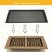 MODERN WAVE Extra Strong Magnetic Air Vent Screen Cover for Floor 5Pack 5 x 13 Black
