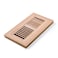 Qirui Red Oak Hardwood Flush Mount Floor Register 4X10 Inch High Output Air Flow with Damper Unfinished