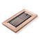Qirui Red Oak Hardwood Flush Mount Floor Register 4X10 Inch High Output Air Flow with Damper Unfinished