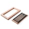 Qirui Red Oak Hardwood Flush Mount Floor Register 4X10 Inch High Output Air Flow with Damper Unfinished