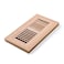 Qirui Red Oak Hardwood Flush Mount Floor Register 4X10 Inch High Output Air Flow with Damper Unfinished