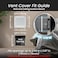 Repa Market 4 x 4 Inch Air Vent Cover White Galvanized Steel Louvered Grill Cover with Mesh Screen Wall or Ceiling Vent Durable Flush Mount HVAC Register for Indoor and Outdoor Ventilation