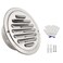 SDTC Tech 3 Inch Round Soffit Air Vent Stainless Steel Louver Grille Cover Wall Air Ventilation Outlet Hood with Builtin Screen Mesh for Kitchen Bedroom Bathroom Office etc