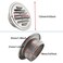 SDTC Tech 3 Inch Round Soffit Air Vent Stainless Steel Louver Grille Cover Wall Air Ventilation Outlet Hood with Builtin Screen Mesh for Kitchen Bedroom Bathroom Office etc