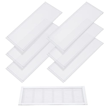 Shappy Magnetic Floor Vent Covers Air Vent Screen Register Trap Magnetic Floor Register Mesh Covers Rectangle PVC Mesh Cover for Wall Ceiling Floors Catch Debris Hair Insect4 x 12 InchWhite