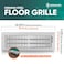 Shoemaker Manufacturing Shoemaker 4x14 Floor Register Cement Gray Heavy Duty Metal Floor Vent Cover for Home Floors Premium Forced Air Vent Covers