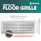 Shoemaker Manufacturing Shoemaker 4x14 Floor Register Cement Gray Heavy Duty Metal Floor Vent Cover for Home Floors Premium Forced Air Vent Covers