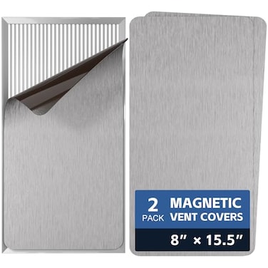 KLOLKUTTA Strong Magnetic Vent Covers 8x155 2 Pack Magnet Cover for Home RV Floor Wall Ceiling Registers AC Vents Decoration Air Vent Covers Magnetic Sheet