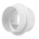 Teqooza 4 Inch Backdraft Damper Inline Extractor Fan Vent Back Draught Shutter Flexible OneWay Airflow Ducting ABS Plastic White