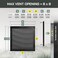 Vent Systems 8 x 8 Inch Opening Dimensions Plastic Black Soffit Vent Cover Flat Square Air Vent Grille Air Vent Deflector HVAC 10 x 10 Inch Overall Dimensions