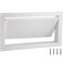 VEVOR 8x16 Inch Crawl Space Flood Vent Wall Mounted White Foundation Vent to Reduce Flood Risk Damage for Crawl Spaces Garages