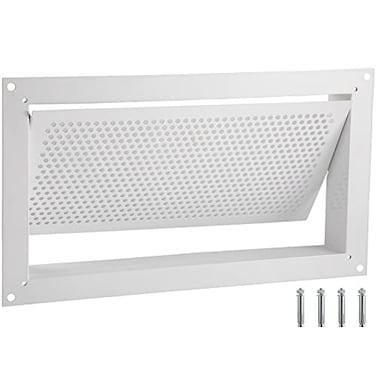 VEVOR 8x16 Inch Crawl Space Flood Vent Wall Mounted White Foundation Vent to Reduce Flood Risk Damage for Crawl Spaces Garages