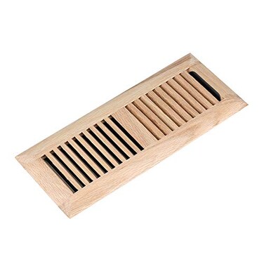 Qixiang White Oak Drop in Floor Register2X12 Inchwith DamperUnfinished