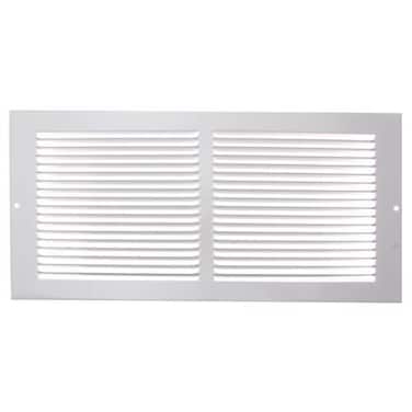 Rocky Mountain Goods Air Return Grille for 14 x 6 Vent Opening Heavy Duty Steel Premium Finish Includes Screws Louvered Design Paintable Vent Cover Matte White Consistent Air Flow