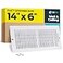 EZ-FLO EZFLO 14 x 6 Inch Duct Opening Air Vent Cover for Wall or Ceiling TwoWay Ventilation Register Solid Steel HVAC Register Cover White 61613