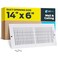 EZ-FLO EZFLO 14 x 6 Inch Duct Opening Air Vent Cover for Wall or Ceiling TwoWay Ventilation Register Solid Steel HVAC Register Cover White 61613