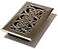 Decor Grates SPH408A Scroll Design Floor Register 4x8 Inches Antique Brass Finish