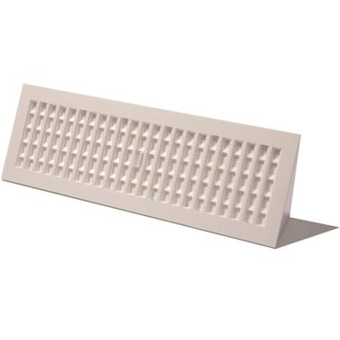 Decor Grates 15 Inch Plastic Baseboard Register Vent Cover Adjustable Airflow Control White PL15BBWH