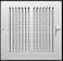 HVAC Premium 6w X 6h 2WayFlat Stamped Steel Vent Cover Grille Register Sidewall or Ceiling High Airflow White Outer Dimensions 775w X 775h