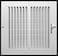 HVAC Premium 6w X 6h 2WayFlat Stamped Steel Vent Cover Grille Register Sidewall or Ceiling High Airflow White Outer Dimensions 775w X 775h