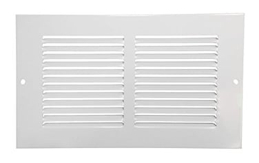 Rocky Mountain Goods Air Return Grille for 10x4 Vent Opening Heavy Duty Steel Premium Finish Includes Screws Louvered Design Paintable Vent Cover Matte White Consistent Air Flow