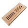 Homewell Oak Floor Register Flush Mount 2x10 Inch with Damper Unfinished