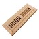 Homewell Oak Floor Register Flush Mount 2x10 Inch with Damper Unfinished