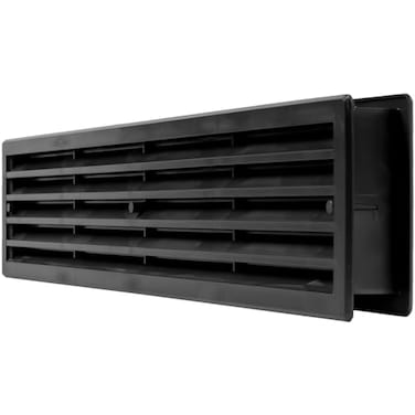 Repa Market 18 x 4 Inch Black Plastic Door Grille Garage Door Vent Vent Cover for Interior Doors Rectangular Air Vent Cover Guard Universal Furniture Ventilation 177 x 360 Inch