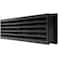 Repa Market 18 x 4 Inch Black Plastic Door Grille Garage Door Vent Vent Cover for Interior Doors Rectangular Air Vent Cover Guard Universal Furniture Ventilation 177 x 360 Inch