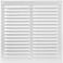 ECOPRO VENT 10 x 10 Inch Opening Square Ventilation Grille White Metal Air Vent Cover with Mesh Screen Guard InsideOutside use Louver Grille 116 x 116 Inch Outer Size Soffit Vent