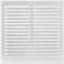 ECOPRO VENT 10 x 10 Inch Opening Square Ventilation Grille White Metal Air Vent Cover with Mesh Screen Guard InsideOutside use Louver Grille 116 x 116 Inch Outer Size Soffit Vent