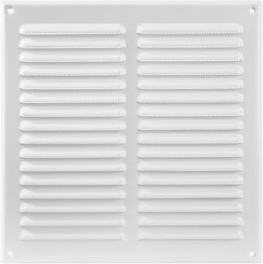 ECOPRO VENT 10 x 10 Inch Opening Square Ventilation Grille White Metal Air Vent Cover with Mesh Screen Guard InsideOutside use Louver Grille 116 x 116 Inch Outer Size Soffit Vent